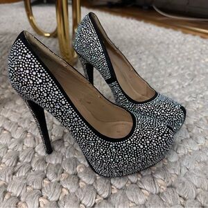 Charlotte Russe Cinderella rhinestone stilettos, size 8